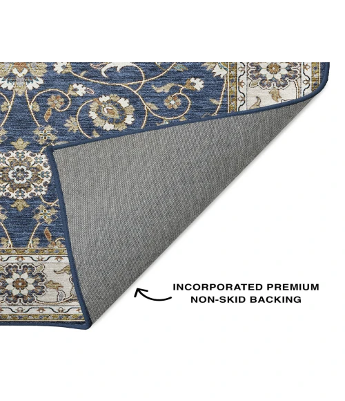 Dalyn Luxury Washable Hatay HY1 Navy 8' x 8' Round Rug