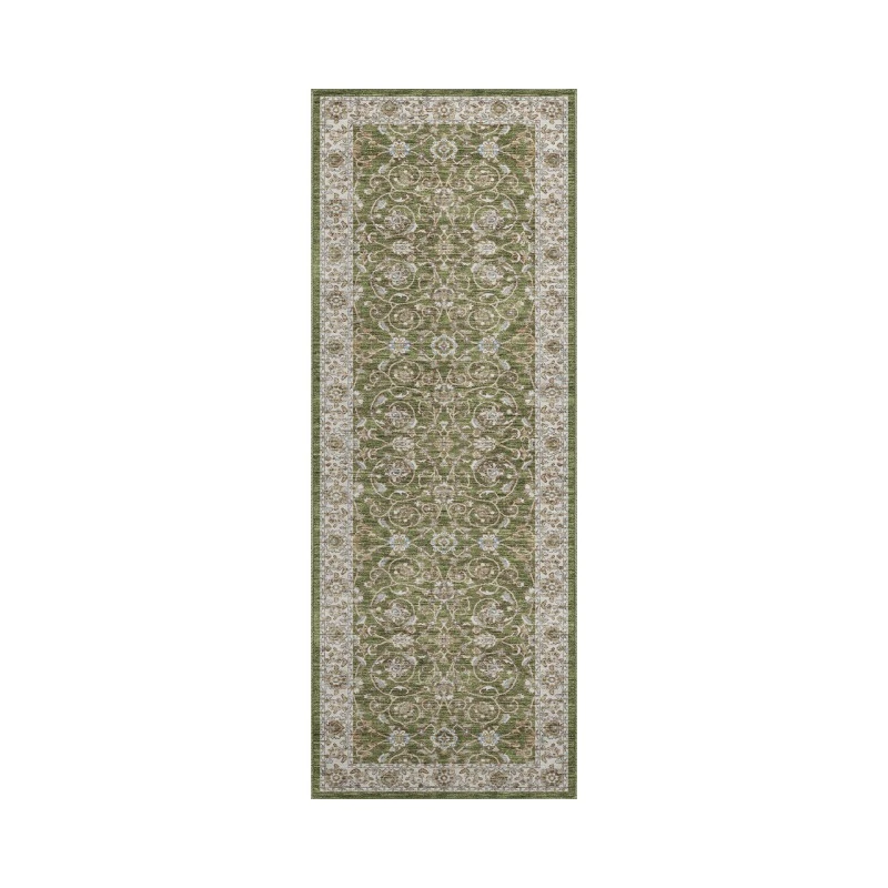 Dalyn Luxury Washable Hatay HY1 Olive 2'3" x 7'6" Runner Rug