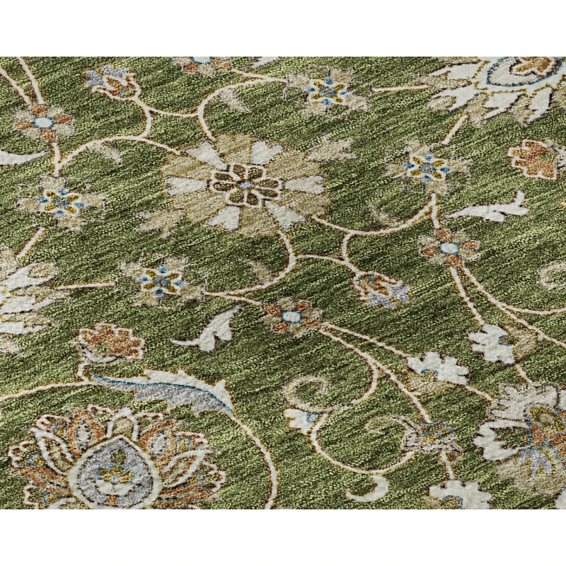 Dalyn Luxury Washable Hatay HY1 Olive 2'3" x 7'6" Runner Rug