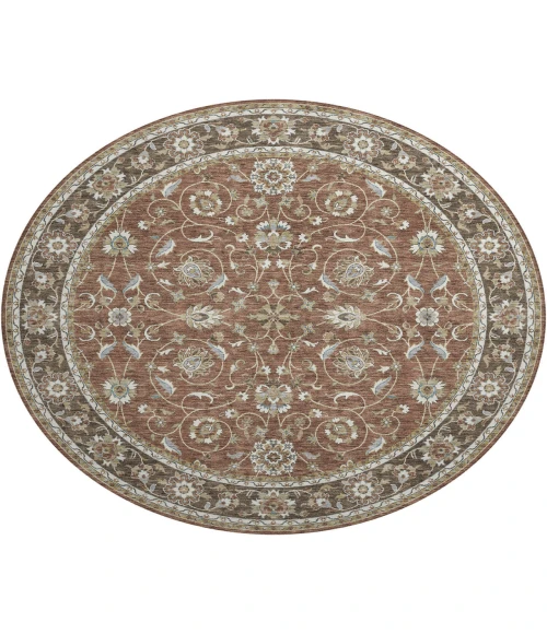 Dalyn Luxury Washable Hatay HY1 Paprika 8' x 8' Round Rug