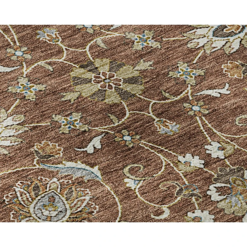 Dalyn Luxury Washable Hatay HY1 Paprika 8' x 8' Round Rug