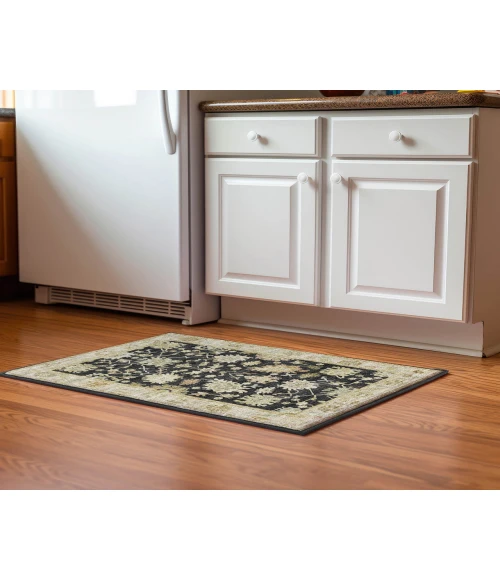 Dalyn Luxury Washable Hatay HY2 Black 1'8" x 2'6" Rug