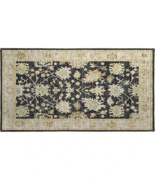 Dalyn Luxury Washable Hatay HY2 Black 1'8" x 2'6" Rug