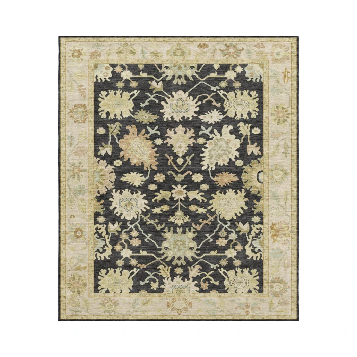Dalyn Luxury Washable Hatay HY2 Black 5' x 7'6" Rug