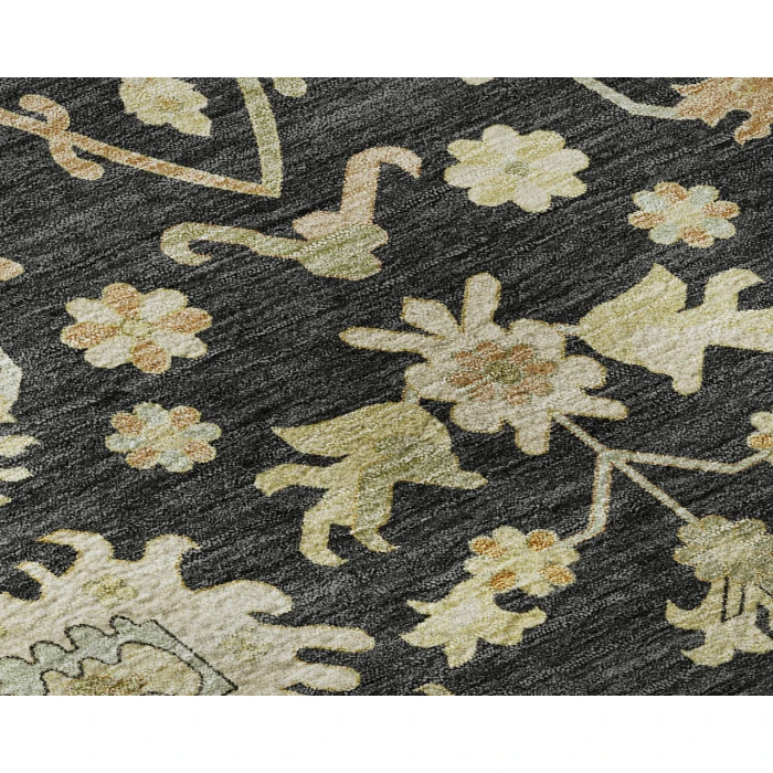 Dalyn Luxury Washable Hatay HY2 Black 5' x 7'6" Rug