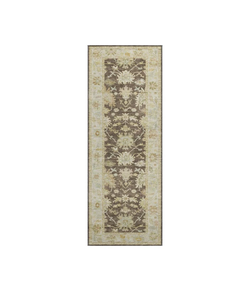 Dalyn Luxury Washable Hatay HY2 Chocolate 2'3" x 7'6" Runner Rug