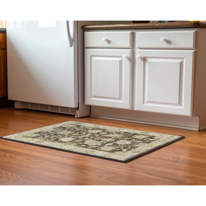 Dalyn Luxury Washable Hatay HY2 Chocolate 1'8" x 2'6" Rug