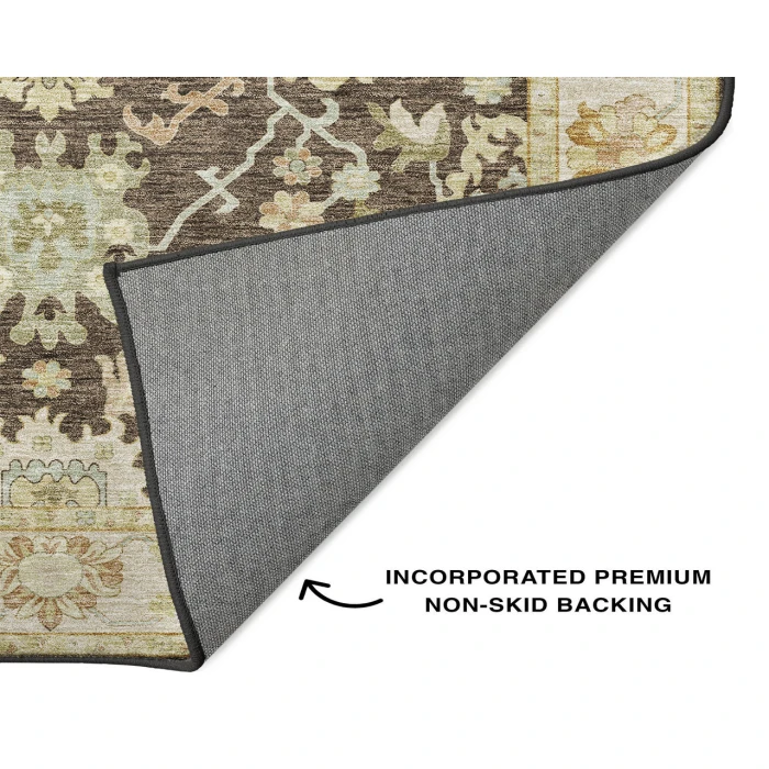 Dalyn Luxury Washable Hatay HY2 Chocolate 9' x 12' Rug