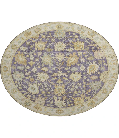 Dalyn Luxury Washable Hatay HY2 Eggplant 8' x 8' Round Rug