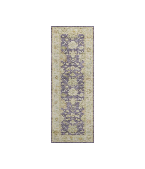 Dalyn Luxury Washable Hatay HY2 Eggplant 2'3" x 7'6" Runner Rug