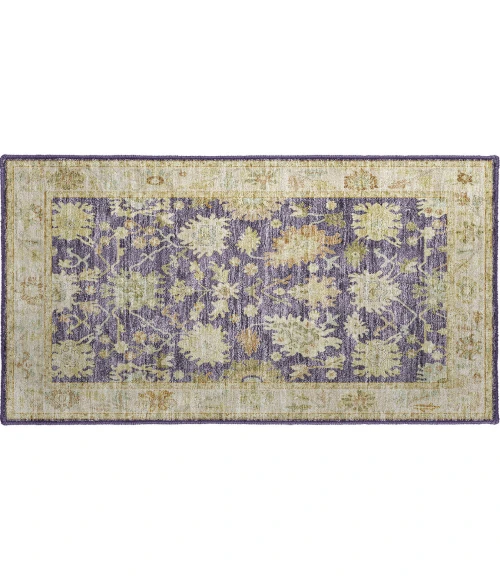 Dalyn Luxury Washable Hatay HY2 Eggplant 1'8" x 2'6" Rug