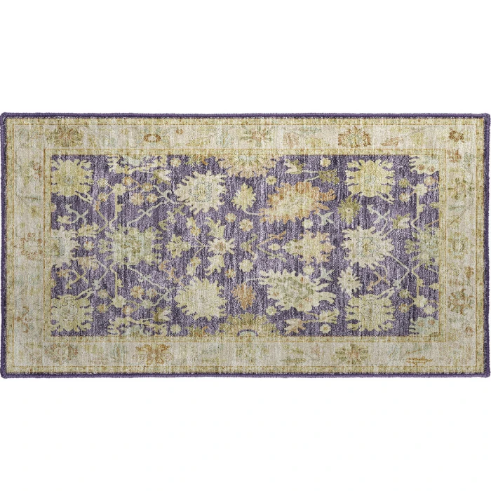 Dalyn Luxury Washable Hatay HY2 Eggplant 1'8" x 2'6" Rug