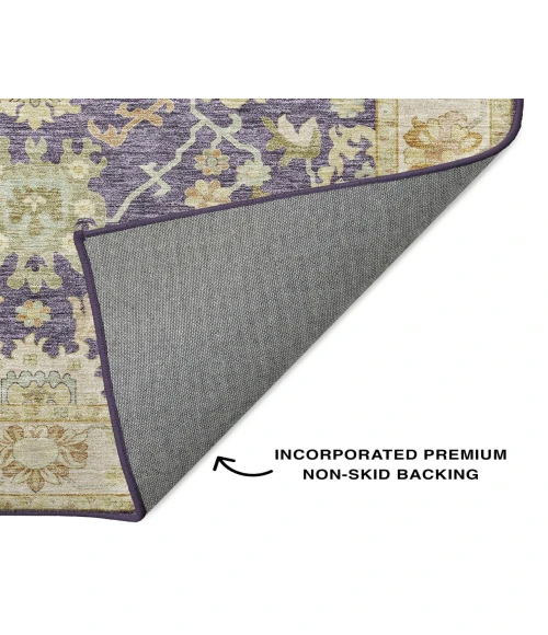 Dalyn Luxury Washable Hatay HY2 Eggplant 3' x 5' Rug