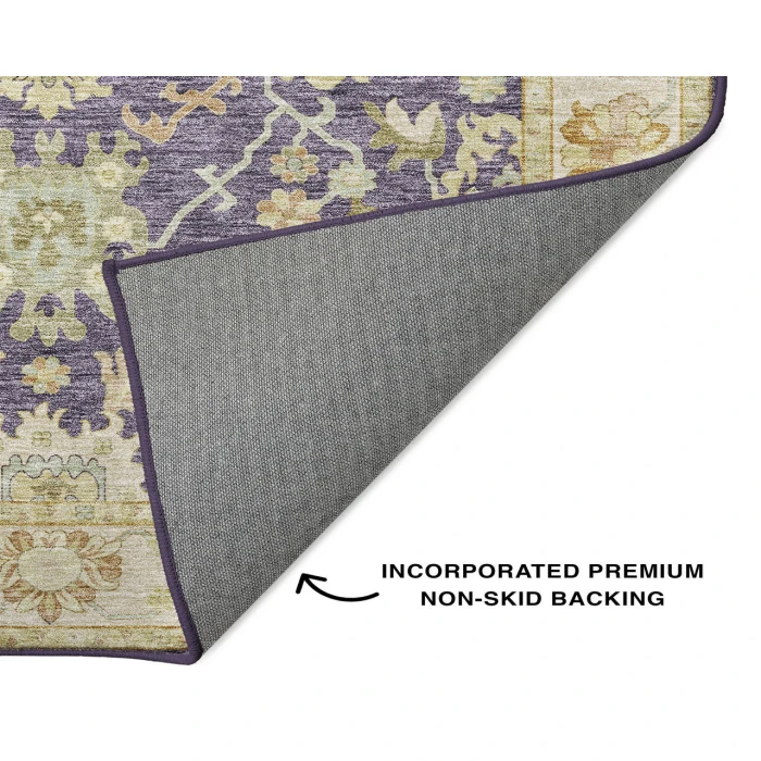 Dalyn Luxury Washable Hatay HY2 Eggplant 3' x 5' Rug