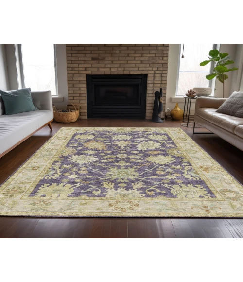 Dalyn Luxury Washable Hatay HY2 Eggplant 3' x 5' Rug