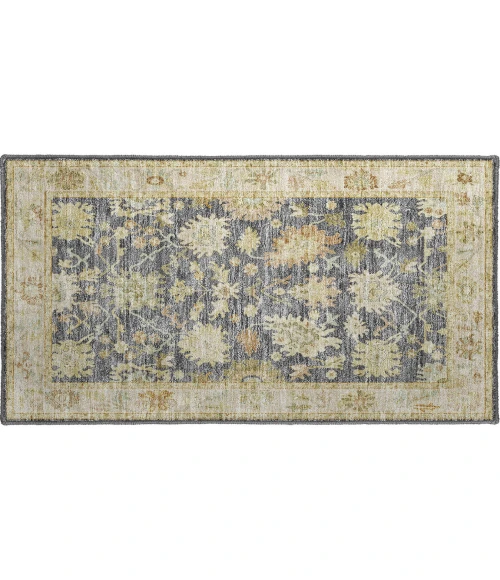 Dalyn Luxury Washable Hatay HY2 Gray 1'8" x 2'6" Rug