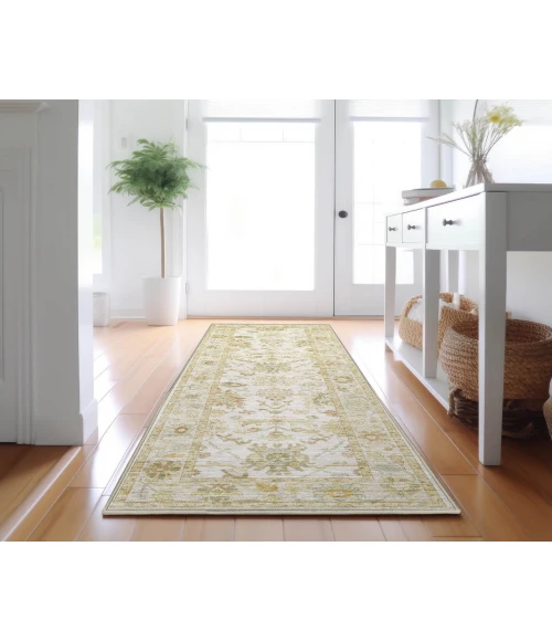 Dalyn Luxury Washable Hatay HY2 Ivory 2'3" x 7'6" Runner Rug