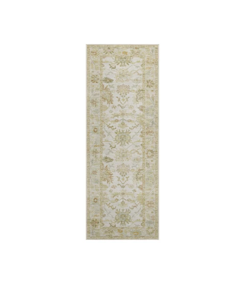 Dalyn Luxury Washable Hatay HY2 Ivory 2'3" x 7'6" Runner Rug