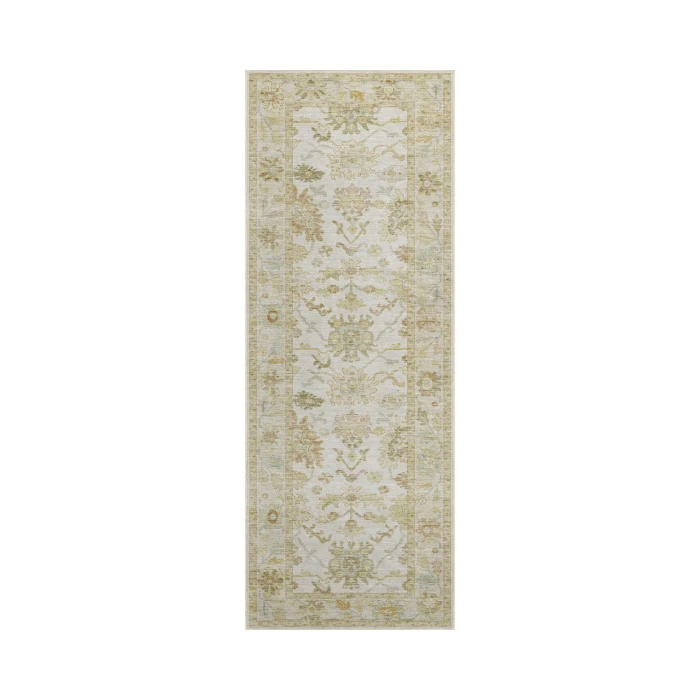 Dalyn Luxury Washable Hatay HY2 Ivory 2'3" x 7'6" Runner Rug