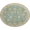 Dalyn Luxury Washable Hatay HY2 Teal 8' x 8' Round Rug