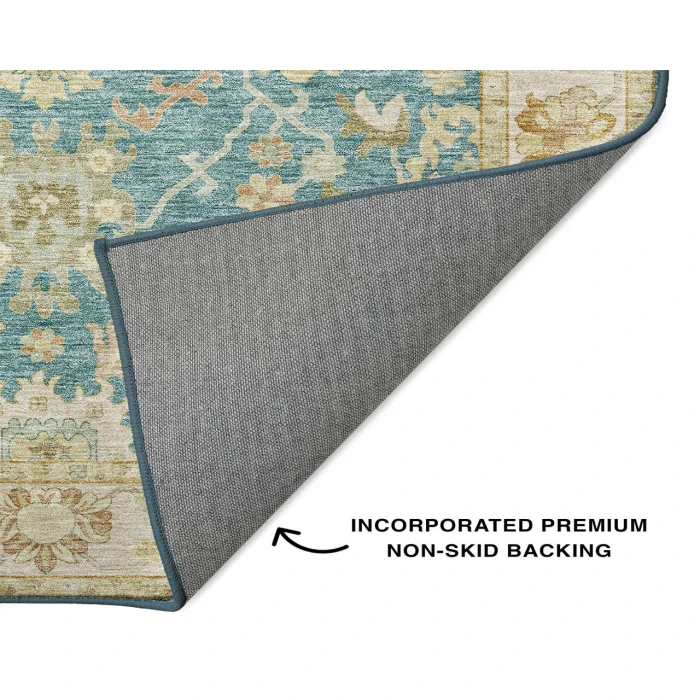 Dalyn Luxury Washable Hatay HY2 Teal 2'6" x 3'10" Rug