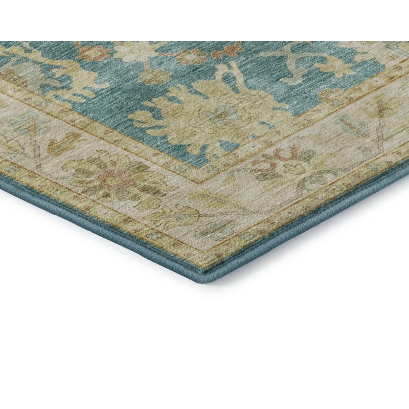 Dalyn Luxury Washable Hatay HY2 Teal 2'3" x 7'6" Runner Rug