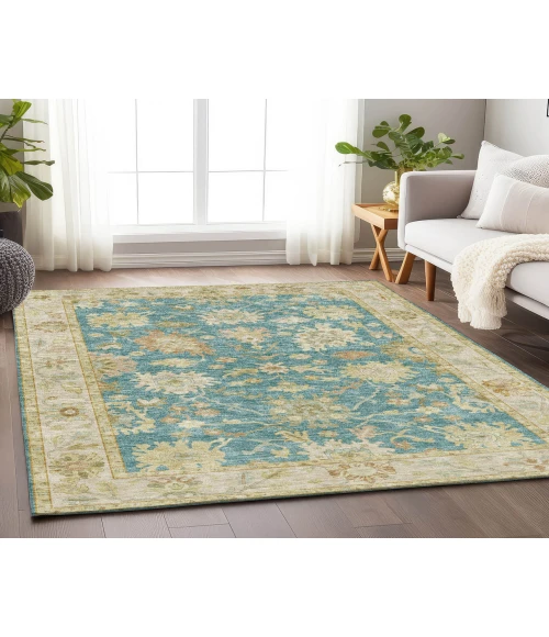 Dalyn Luxury Washable Hatay HY2 Teal 2'6" x 3'10" Rug