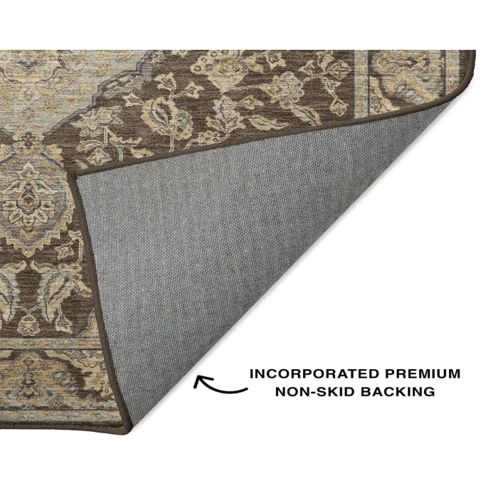Dalyn Luxury Washable Hatay HY3 Chocolate 10' x 14' Rug