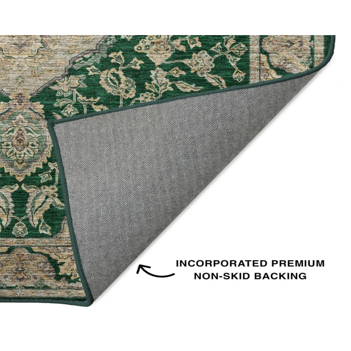 Dalyn Luxury Washable Hatay HY3 Emerald 3' x 5' Rug
