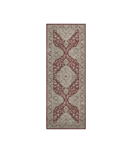 Dalyn Luxury Washable Hatay HY3 Garnet 2'3" x 7'6" Runner Rug
