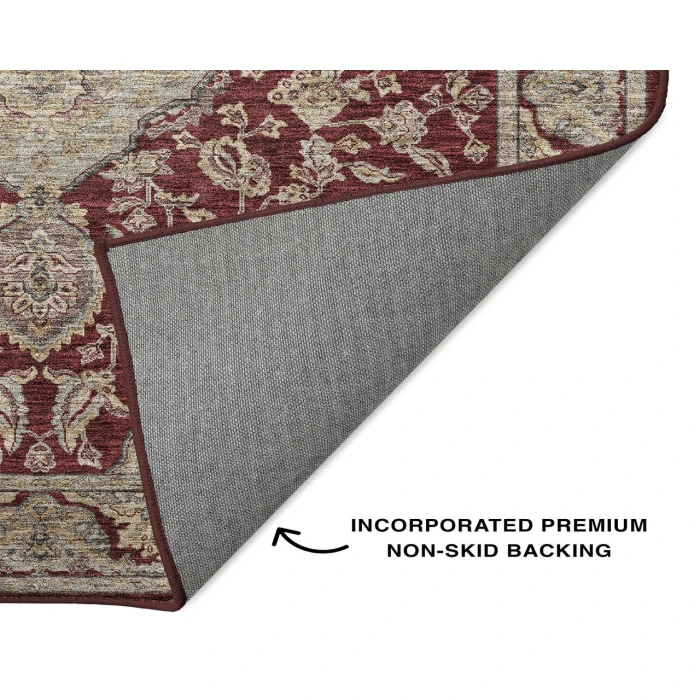 Dalyn Luxury Washable Hatay HY3 Garnet 8' x 8' Round Rug