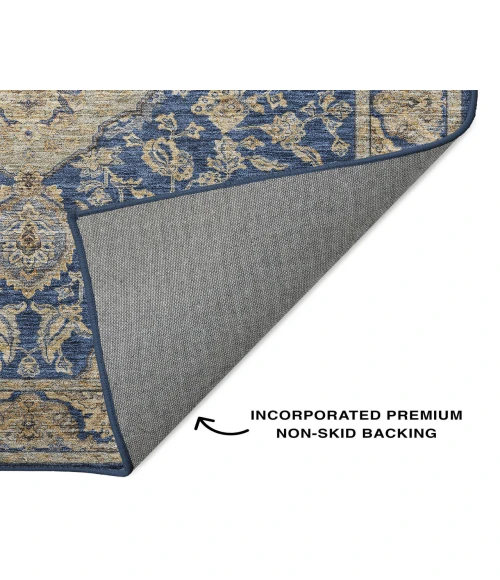 Dalyn Luxury Washable Hatay HY3 Navy 2'3" x 7'6" Runner Rug