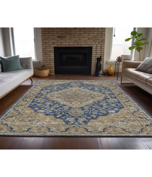 Dalyn Luxury Washable Hatay HY3 Navy 10' x 14' Rug
