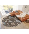 Dalyn Luxury Washable Hatay HY4 Chocolate 8' x 8' Round Rug