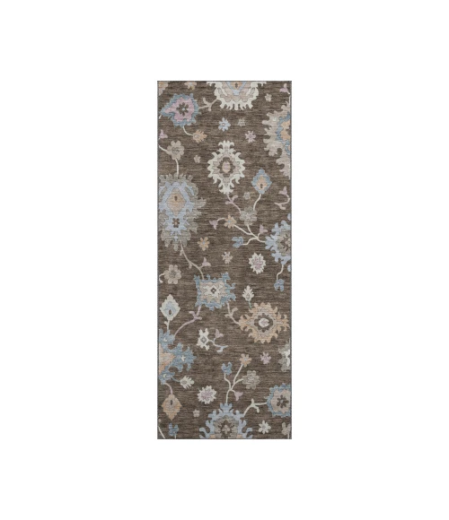 Dalyn Luxury Washable Hatay HY4 Chocolate 2'3" x 7'6" Runner Rug