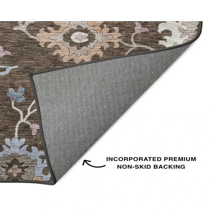 Dalyn Luxury Washable Hatay HY4 Chocolate 1'8" x 2'6" Rug