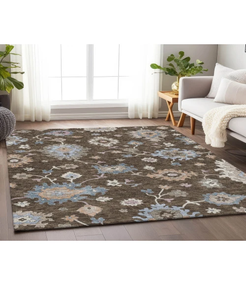Dalyn Luxury Washable Hatay HY4 Chocolate 2'6" x 3'10" Rug