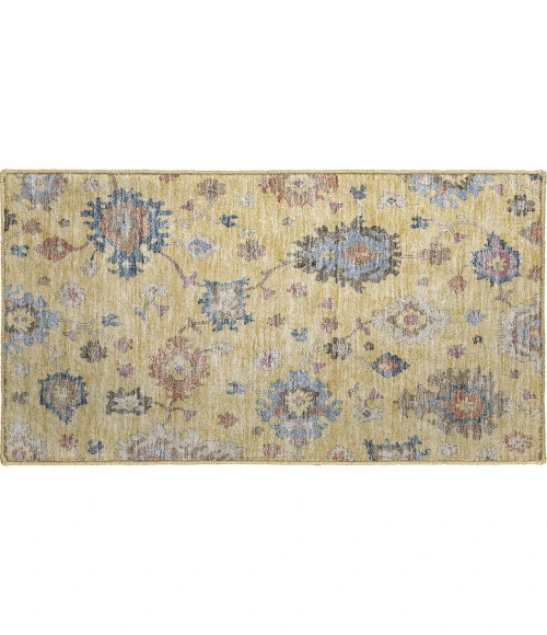 Dalyn Luxury Washable Hatay HY4 Gold 1'8" x 2'6" Rug
