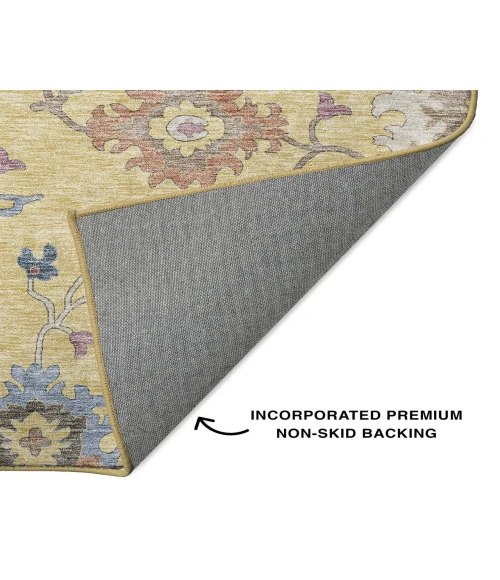 Dalyn Luxury Washable Hatay HY4 Gold 2'3" x 7'6" Runner Rug