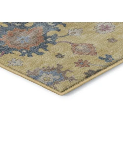 Dalyn Luxury Washable Hatay HY4 Gold 2'3" x 7'6" Runner Rug