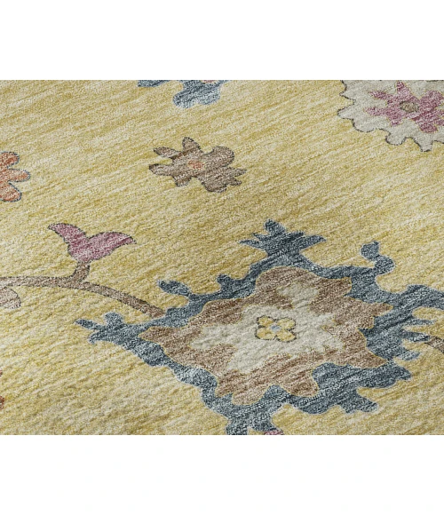 Dalyn Luxury Washable Hatay HY4 Gold 2'3" x 7'6" Runner Rug