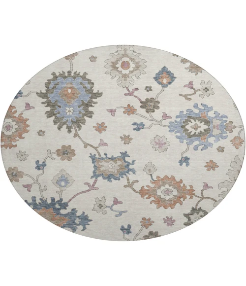 Dalyn Luxury Washable Hatay HY4 Ivory 8' x 8' Round Rug