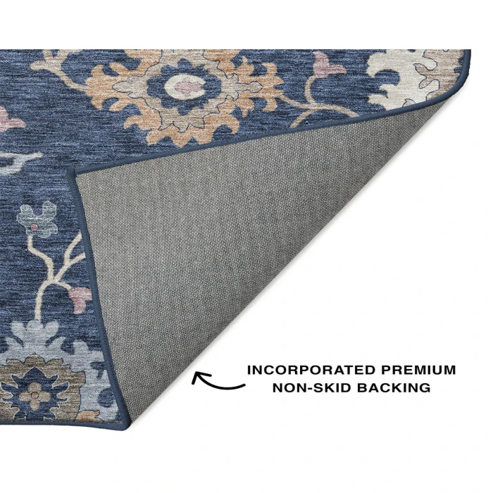 Dalyn Luxury Washable Hatay HY4 Navy 8' x 10' Rug