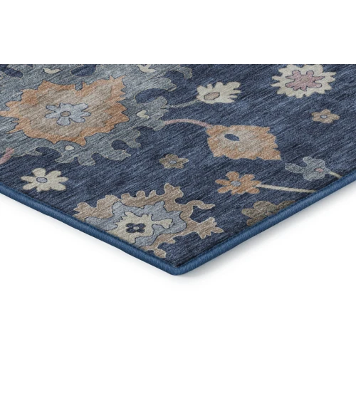 Dalyn Luxury Washable Hatay HY4 Navy 2'3" x 7'6" Runner Rug