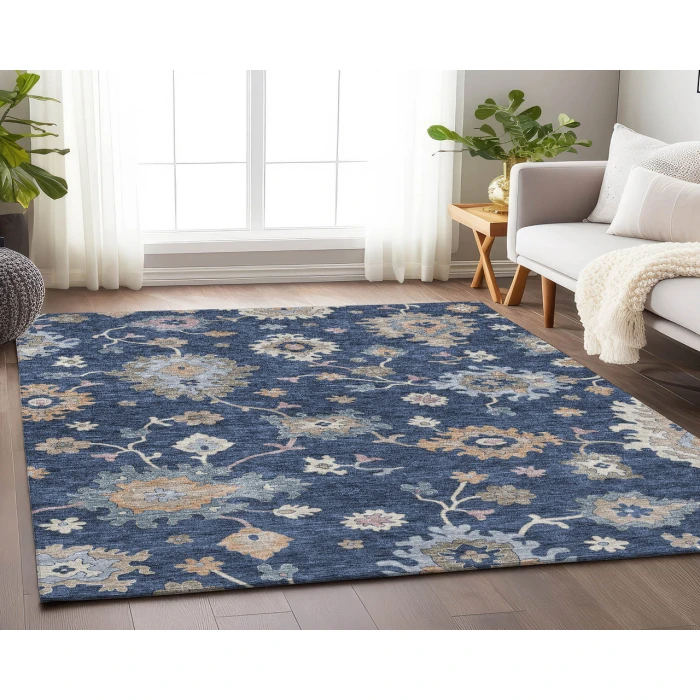 Dalyn Luxury Washable Hatay HY4 Navy 8' x 10' Rug
