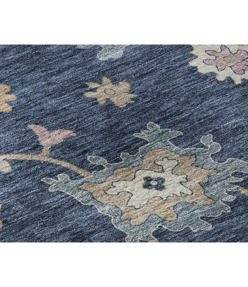 Dalyn Luxury Washable Hatay HY4 Navy 2'3" x 7'6" Runner Rug