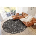 Dalyn Luxury Washable Hatay HY5 Black 8' x 8' Round Rug