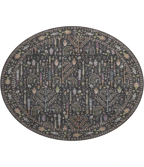Dalyn Luxury Washable Hatay HY5 Black 8' x 8' Round Rug