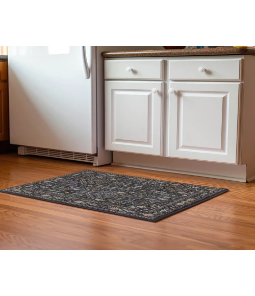 Dalyn Luxury Washable Hatay HY5 Black 1'8" x 2'6" Rug