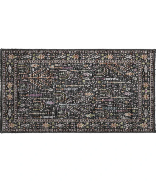 Dalyn Luxury Washable Hatay HY5 Black 1'8" x 2'6" Rug